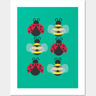 Ladybugs and bees Posters and Art